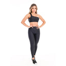 Conjunto Fitness Gladiadora – Alta Sustentação, Brilho Premium e Proteção UV50+ para Seus Treinos