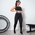 Conjunto Fitness Feminino com Legging Cintura Alta e Top Cropped Racy
