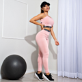 Conjunto Fitness Feminino com Legging Cintura Alta e Top Cropped Racy