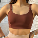 Top Academia Fitness Duplo Poliamida Alça Grossa Com Sustentação