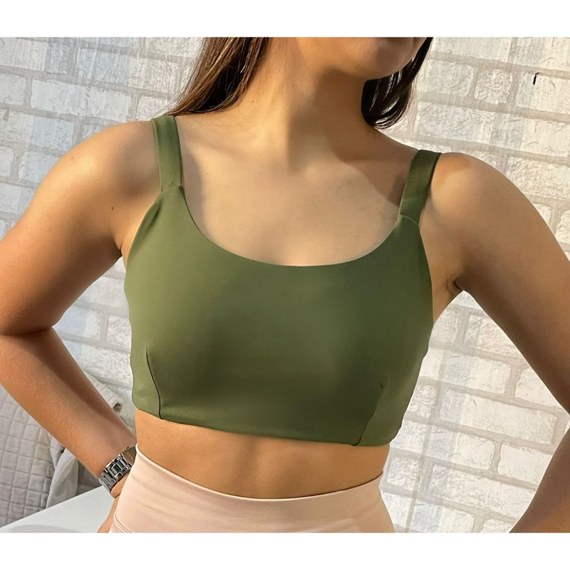 Top Academia Duplo Feminino | Poliamida Premium