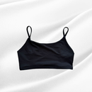 Top Academia Fitness Duplo Poliamida Costas Nua Alça Fina Com Elástico Na Barra