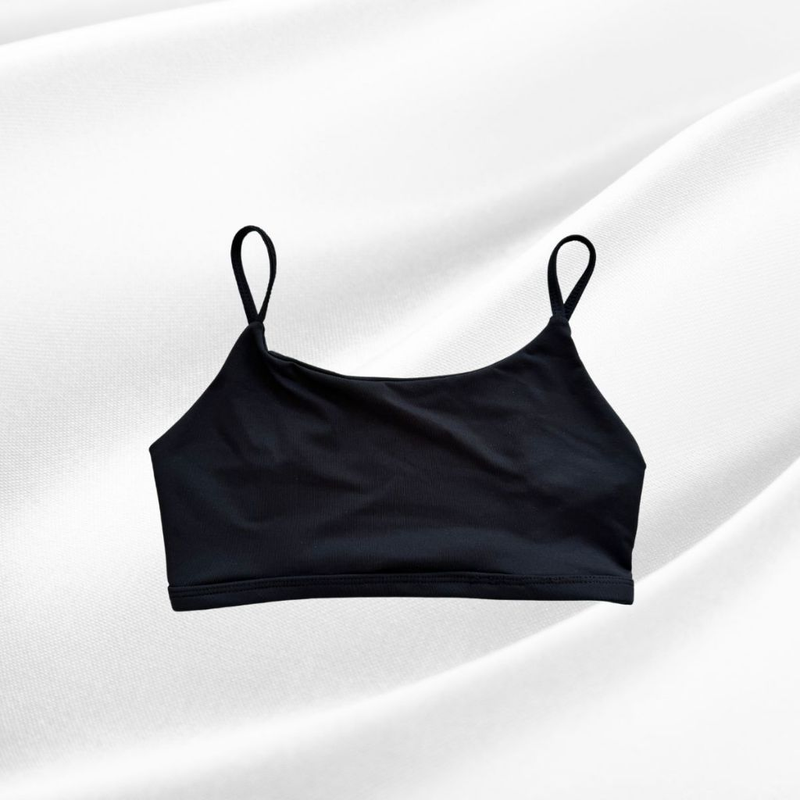 Top Academia Fitness Duplo Poliamida Costas Nua Alça Fina Com Elástico Na Barra