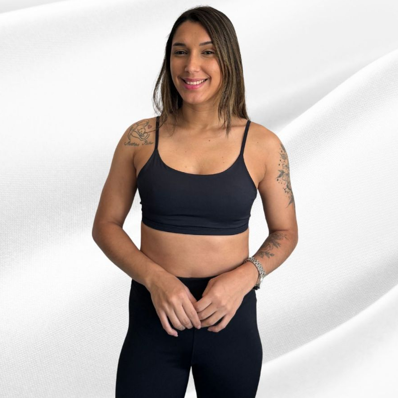 Top Fitness Poliamida UV 50+ com Entrada para Bojo