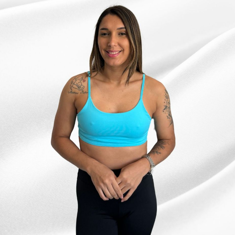 Top Fitness Poliamida UV 50+ com Entrada para Bojo