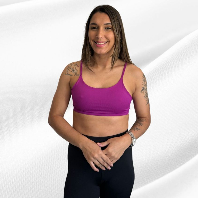 Top Fitness Poliamida UV 50+ com Entrada para Bojo