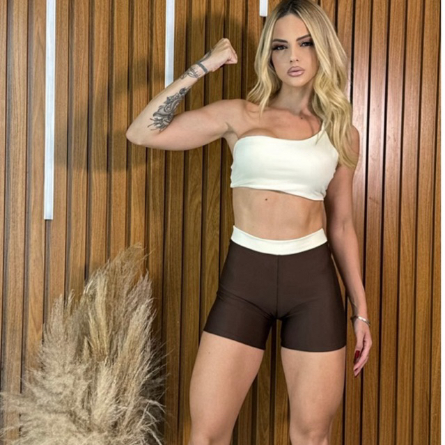 conjunto de short fitness crossfit nula manga academia fitness feminino