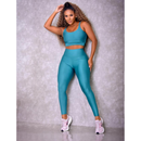 Conjunto Fitness Feminino com Top e Calça Cintura Alta – Zero Transparência