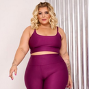 Conjunto Fitness Feminino com Top e Calça Cintura Alta – Zero Transparência