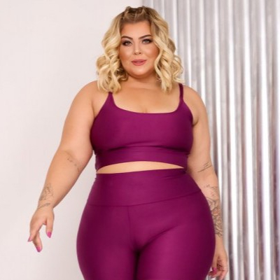 Conjunto Fitness Feminino com Top e Calça Cintura Alta – Zero Transparência