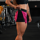 Shorts 2 em 1 Feminino – Compressão Dry Fit para Academia e Caminhadas