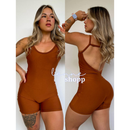 Macaquinho Fitness Feminino Suplex com Costas Abertas.