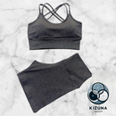 Kit com 2 Conjuntos Fitness – Top + Short Cintura Alta | Zero Transparência, Sustentação e Conforto Absoluto