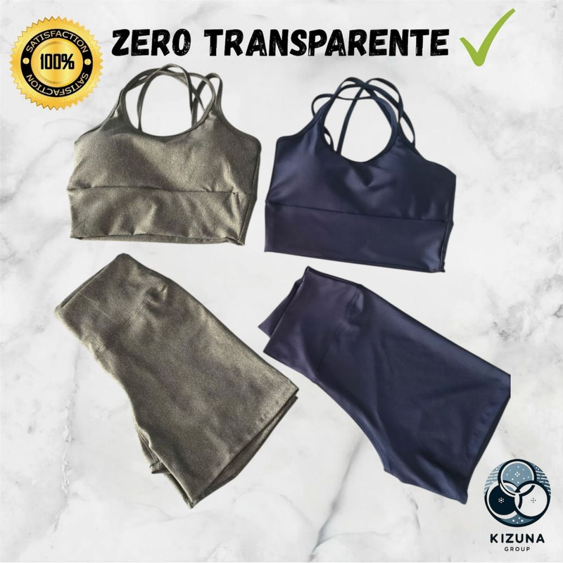 Kit com 2 Conjuntos Fitness – Top + Short Cintura Alta | Zero Transparência, Sustentação e Conforto Absoluto
