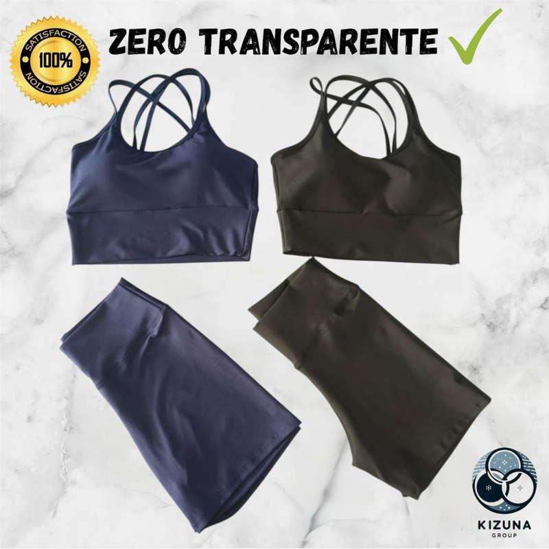 Kit com 2 Conjuntos Fitness – Top + Short Cintura Alta | Zero Transparência, Sustentação e Conforto Absoluto
