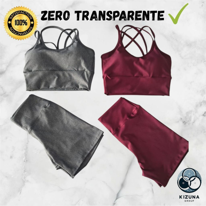 Kit com 2 Conjuntos Fitness – Top + Short Cintura Alta | Zero Transparência, Sustentação e Conforto Absoluto