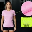 Kit 5 Camiseta Feminina Dry Fit Academia Treino Corrida Esportes Proteção UV