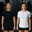 Kit 5 Camiseta Feminina Dry Fit Academia Treino Corrida Esportes Proteção UV