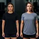 Kit 5 Camiseta Feminina Dry Fit Academia Treino Corrida Esportes Proteção UV