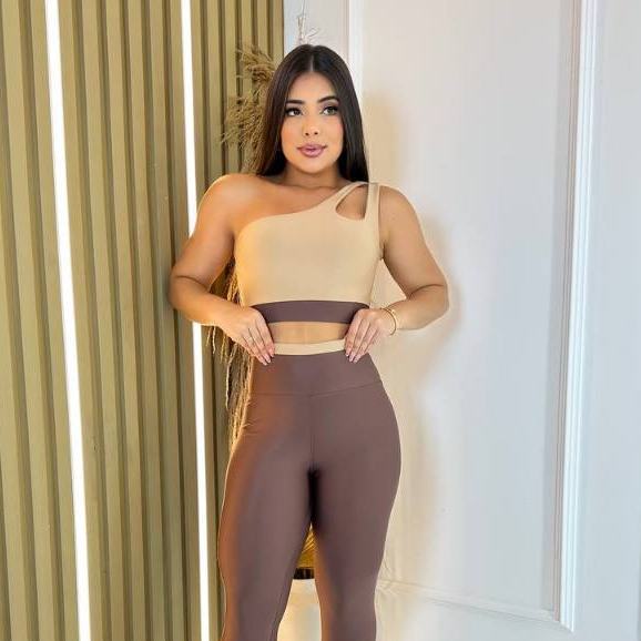 Conjunto Calça Legging e Top Academia Treino Feminino Fitness Roupa Crossfit