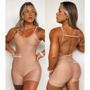 Macaquinho Fitness Feminino Suplex com Costas Abertas.