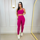 Conjunto Fitness Feminino com Top e Calça Cintura Alta – Zero Transparência