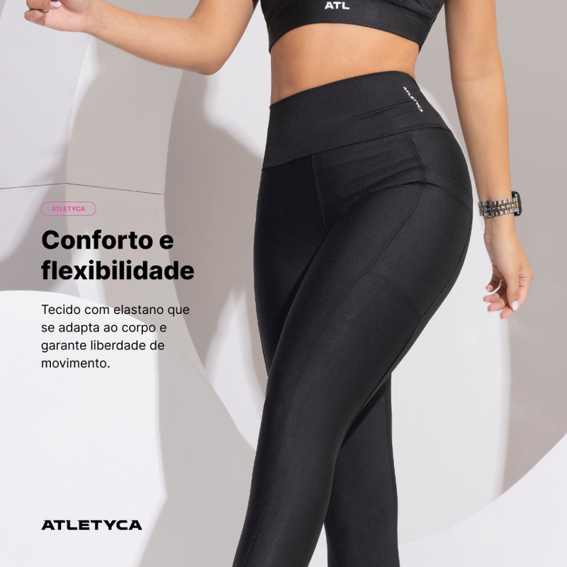 Calça Legging com Bolso Feminina Cintura Alta Academia Atletyca Fitness