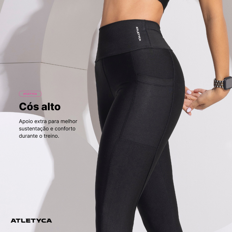 Calça Legging com Bolso Feminina Cintura Alta Academia Atletyca Fitness
