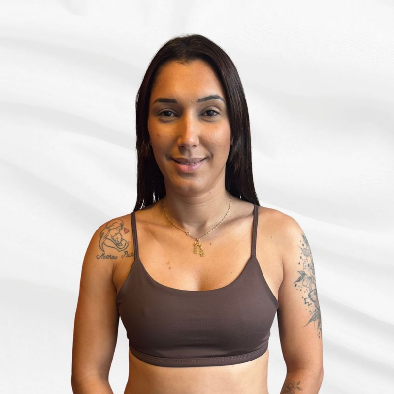 Top Fitness Poliamida UV 50+ com Entrada para Bojo